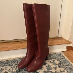 Loft Tall Burgundy Leather Knee-High Boots